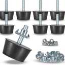 NEWBYTEK M6 Thread Furniture Feet Levelers, 8 PCS Adjustable Leveling Feet Screws in Threaded Furniture, Floor Protection Feet Glides Adjuster for Tables Chairs Cabinet Patio Furniture Legs