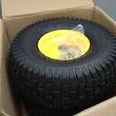 AR-PRO Exact Replacement 15" x 6.00-6" Front Tire and Wheel Assemblies Compatible with John Deere Riding Mowers 100 and D100 Series - 3" Centered Hub and 3/4" Bushings, 4Ply Pneumatic (Set of 2)