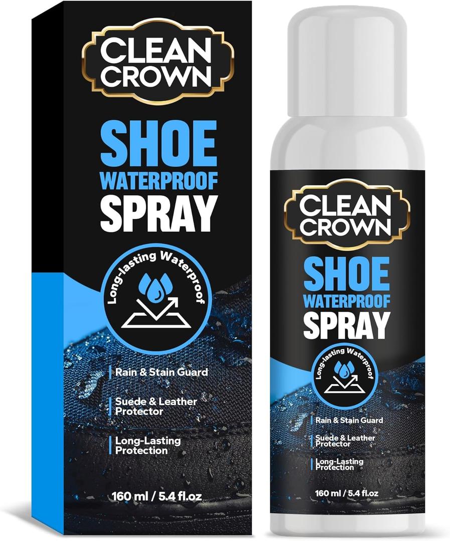 Shoes Protector Spray (5.4 Fl Oz), Suede & Leather Protector Spray, Waterproofing & Stain Guard for Shoes, Boots, Bags & Upholstery, Long-Lasting Water Repellent Spray
