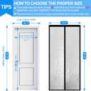 RELIANCER Magnetic Thermal Insulated Door Curtain,Waterproof EVA Door Cover,Fit Doors Size Up to 32"x80",Temperature Protection Insulated Doorway Curtain Partition,Patio Self-Closing Doors Net Screen