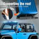 YZONA Adjustable Hard Top Carrier Hardtop Storage Cart Compatible with 1976-2026 Jeep Wrangler JK JL YJ TJ JKU JLU Unlimited and Newer Jeep Wrangler CJ-7 Sliding Bracket Rack Movable, 2/4 Door-Black