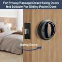 1 Pack Low Profile Door Knob for Space Saving, 2 3/8" Anti-Bump Flush Interior Door Handle for Narrow Spaces, Hidden Recessed Cup Flat Door Lock for RV, Closet and Tight Clearance(Black)