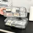 Stackable Clear Plastic Organizer Drawer | Organize Eyeshadow Palettes, Cosmetics, and Beauty Supplies on a Vanity