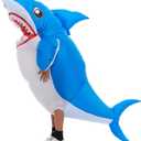 HSCTEK Child Inflatable Shark Costume (Mediun, Blue)