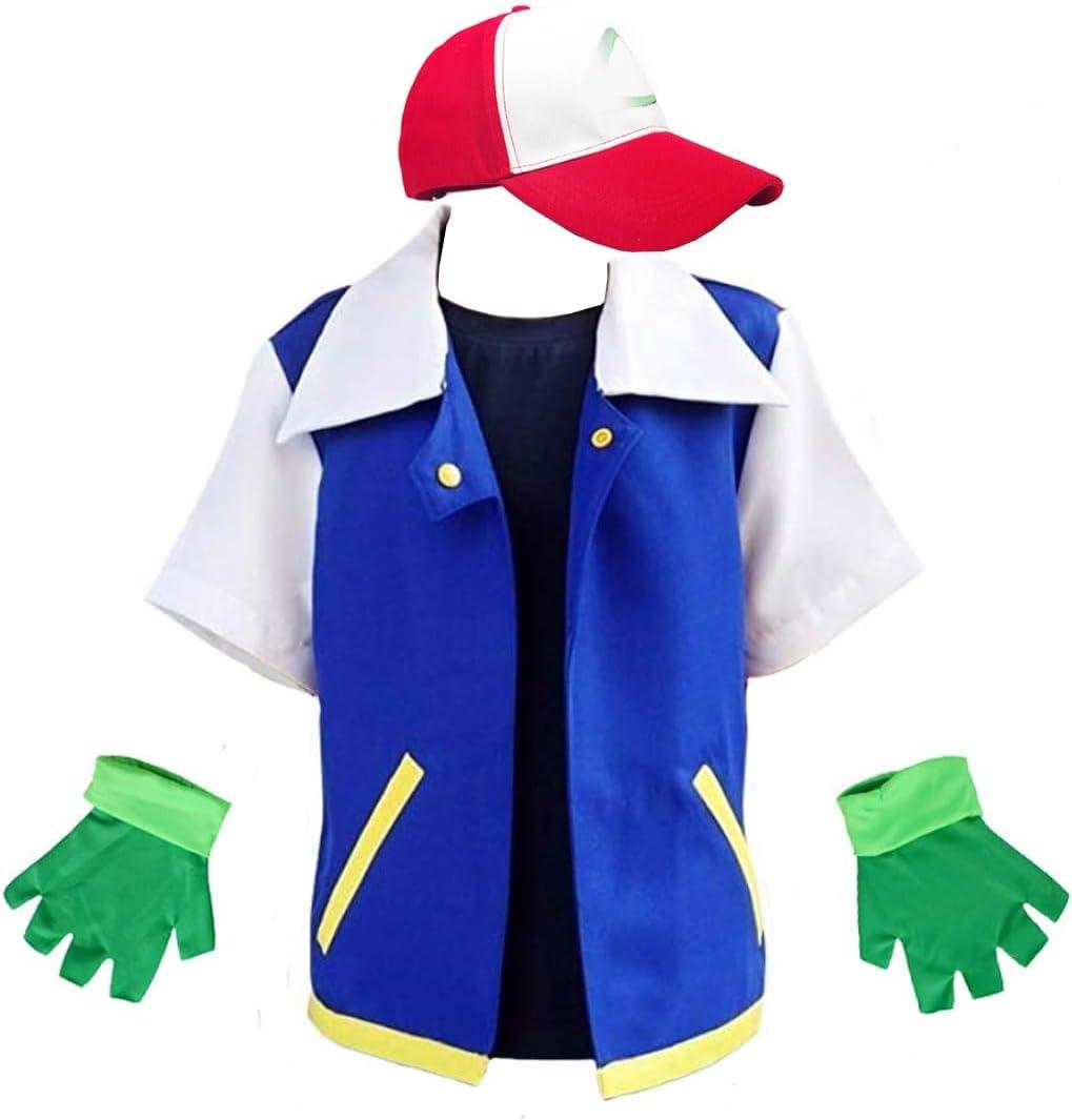 Cosplay Costume for Adult Kids, Halloween Hoodie, Jacket Gloves Hat Sets for Trainer (X-Large)