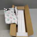 Mahjong Racks with Pushers, White Wooden American Mahjong Tile Pushers and Racks Set of 4, with White Printed Mahjong Racks Drawstring Bag, Mahjong Accessories (19.68 Inches)