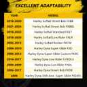 Motorcycle Windshield Motorcycle Windscreen Fit for Harley Softail Street Bob FXBB FXBBS Standard FXST Low Rider FXLR Rocker FXCW Dyna Super Glide FXD(Clear)