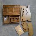 Nightstand Organizer for Men with Large Drawer, Wood Phone Docking Station for Phone, Apple Watch, Wallet & Keys, Ideal Birthday Gift for Father Husband, Bedside Desk Organizer (Brown)