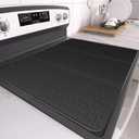 Stove Top Cover for Electric Stove - Foldable Glass Top Stove Cover Protector,Ceramic Flat Top Stove Cover, Induction Cooktop Protector, Oven Cover, 28" x 20" Dish Drying Mat (Black)