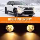 Halogen Fog Lights,For 2019-2025 Toyota Rav4, Front Bumper Fog Lamp Assembly kit, Plug and Play,Easy to Install,Include Fog Wiring Harness