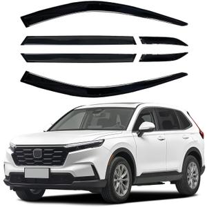 Shatterproof Out-Channel Window Deflectors for Honda CR-V (CRV) 2023-2024, Rain Guards, Window Visors for Cars, Vent Deflector, Car Accessories, 6 pcs (for CRV 23-24 6-Piece)
