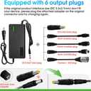 54.6V 3A Charger with 6-in-1 Plug for 48V Lithium Battery Such as Car Truck Lawn Mower Boat Marine Batteries (54.6V3A-(6-in-1 Plug))