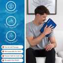 Rester's Choice Reusable Gel Ice Pack for Injuries Flexible Cold Pack for Pain Relief & Swelling, Stays Cold Longer, Medium 7 x 12, for Shoulder, Knee, Back (Blue, 1 Pack, 7x12)