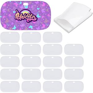 PYD Life 20 Pack Sublimation Scrapers Extra Large White Blanks 5.3" x 3" for Vinyl Customized Patterns Names Logo,Craft Weeder Vinyl Tools and Accessories for Cricut Cameo 5 HTV UV DTF DIY Projects