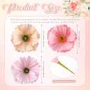 Thiccywoov 3 Pcs 15.7 Inch Giant Paper Flowers Artificial Large 3D Crepe Decoration for Birthday Party Bridal Wedding Baby Shower Valentine Big Decor Home Wall Garden Backdrop Photography Props(Pink)