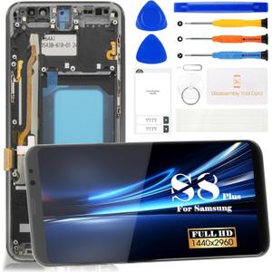 SRJTEK TFT for Samsung Galaxy S8+ LCD Display for Samsung Galaxy S8 Plus Screen Replacement for Galaxy S8+ SM-G955F SM-G955U SM-G955W Touch Screen Digitizer Repair Part with Kits with Frame(Black