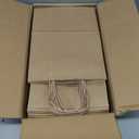 vanhel 100 Pack Brown Paper Bags with Handles,8x4.25x10.5 Inches,Gift Bags Medium Size,Gifts Bag Bulk for Festival,Birthday,Favor,Party,Shopping,Retail Merchandise.