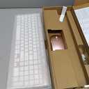 Wireless Keyboard and Mouse, GALENMORO Silent Quiet Combo Low Profile USB C Full Size Compact with Number Pad Flat Soft Touch Cordless for Mac Computer PC Laptop MacBook iMac Office - Pink Rose Gold