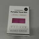 Foldable Weekly Pill Organizer 2 Times a Day with 2 Extra Compartments - Etched Labels - Portable 7 Day AM PM Medicine Box, Week Daily Travel Pill Case Holder for Meds, Vitamin, Supplement -Clear Pink