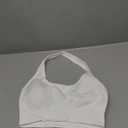 SUUKSESS Women Seamless Halter Sports Bra Open Back Padded Workout Crop Tank Tops Size S