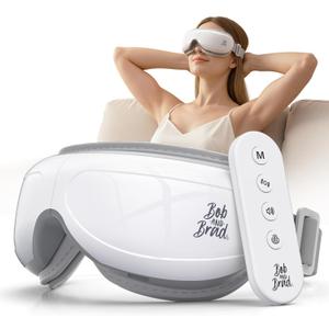 BOB AND BRAD Eye Massager with Remote Control FSA Eligible HSA - EyeOasis 2 Plus Eye Massager with Heat Compress - Electric Headache Massager with Heat for Migraines & Dry Eye Relief