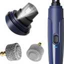 Bonve Pet Nail Grinder for Dogs - Electric Dog Nail Trimmers with 2 LED Lights Super Quiet, Coarse & Fine Wheels. Rechargeable, 2 Speeds for Small Large Dogs & Cats (Blue)