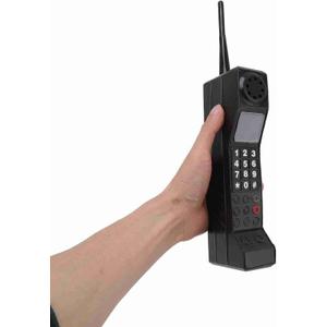 90s Phone Prop, Portable Vintage Brick Fake Phone, Old Retro Brick Cellphone Ornament Iron 80s Retro Mobile Prop for Home Living Stage Restaurant Photography Props (Black)