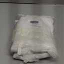 EKOREST Plush Christmas Tree Skirt 36 Inches, Solid White Trees Fluffy Faux Pencil Tree Skirt, Soft Winter Xmas Tree Mat for Home Party Holiday Decorations