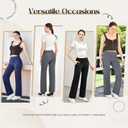 Walifrey Wide Leg Yoga Pants for Women, Loose Stretch Sweatpants with Pockets Casual Lounge (Blue, M)