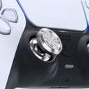 eXtremeRate Custom Silver Metal Thumbsticks for PS5 Controller, Replacement Aluminum Analog Stick Joystick for PS4 Controller