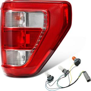 Tail Lights Compatible With 2021 2022 2023 Ford F150 XL STX OEM with Bulbs Rear Tail Light Cover Assembly Right Passenger Side Replace ML3Z13404E