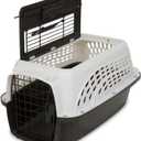 Petmate Dog Crates for Small Dogs & Cat Carriers, Two-Door Plastic Pet Kennel, Top & Front Loading, Made in USA, 19", White, 19.0"L x 13.0"W x 10.0"H