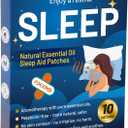 Sleep Patches for Adults, Natural Essential Oil Sleep Aid Patches, Original Aromatherapy Sleep Patch, Safe for Adults & Kids, for Men and Women, Relax & Deep Sleep & Wake Up Refreshed, 10 Patches