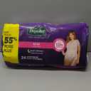 Depend Night Defense Adult Diapers, Incontinence & Postpartum Bladder Leak Underwear for Women, Disposable, Overnight, Medium, Blush, 24 Count