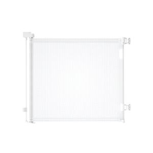 Retractable Baby Gate for Doorways and Stairs, Mesh Safety Gate for Pet, Indoor & Outdoor Use, One-Hand Operation, Easy Installation, 33.6" Tall, Expands to 55" WideWhite,33.6"x55"