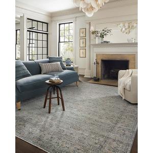 Loloi Jean Stoffer x Loloi Katherine Collection KES-01 Ocean/ Gold 5'-3" x 7'-9" Area Rug Ocean / Gold