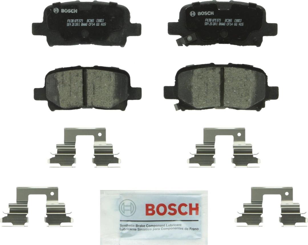 BOSCH BC865 QuietCast Premium Ceramic Disc Brake Pad Set - Compatible with Select Acura MDX; Honda Odyssey, Pilot; REAR