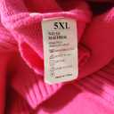 IECOii Great Dane Sweater,5XL Extra Large Sweater for Giant Breed Dogs in Winter,Turtleneck Cold Weather Knit Clothes,Machine Washable,Elastic Pullover for Saint Bernard,Mastiff (Rose red,XXXXXL)