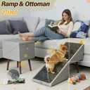 23.6'H Ottoman Dog Stairs for Large Dogs 2-in-1 Split Dog Steps for Couch
