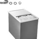 VEVOR Drop in Ice Chest, Stainless Steel Drop in Cooler, Commercial Ice Bin with Lid for Outdoor Kitchen Patio Bar, Drain-Pipe Set Included, Cooling Bins with Cover for Cold Wine Beer