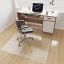 50” x 60” Hard Floor Chair Mats for Office, Clear Computer Chair Mat for Hardwood, Plastic Desk Floor Mat for Hardwood Floors, Rubber Office Chair Mat for Tile/Laminate Floor