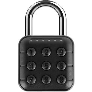 Combination Lock, 6 Digit Password Locker Lock Aluminum Alloy Code Digital Padlock, Push Button Safe Padlock Security Padlocks, Combination Padlock for Gym and School Lockers, (Black)