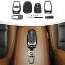 for Ford Key Fob Cover, 3-Button Heavy Zinc Alloy Key Case Shell Holder Keychain Compatible with Ford Bronco/Bronco Sport, for Mustang Explorer Escape F150 F250 F350