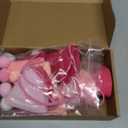 12pcs Pink Mini Party Hats for Stuffed Animals, Finished Birthday Party Cone Hats, Dolls Dog Cat Assorted Animal Birthday Decorations (No Assembled Required)