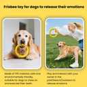 Indestructible Dog Ring Toy, Rubber Soft Dog Chew Toys, Small Medium Large Dogs Frisbee for Aggressive Chewers,Suitable for Tossing, Pulling Training-6.69in Flying Disc (1 Ring)