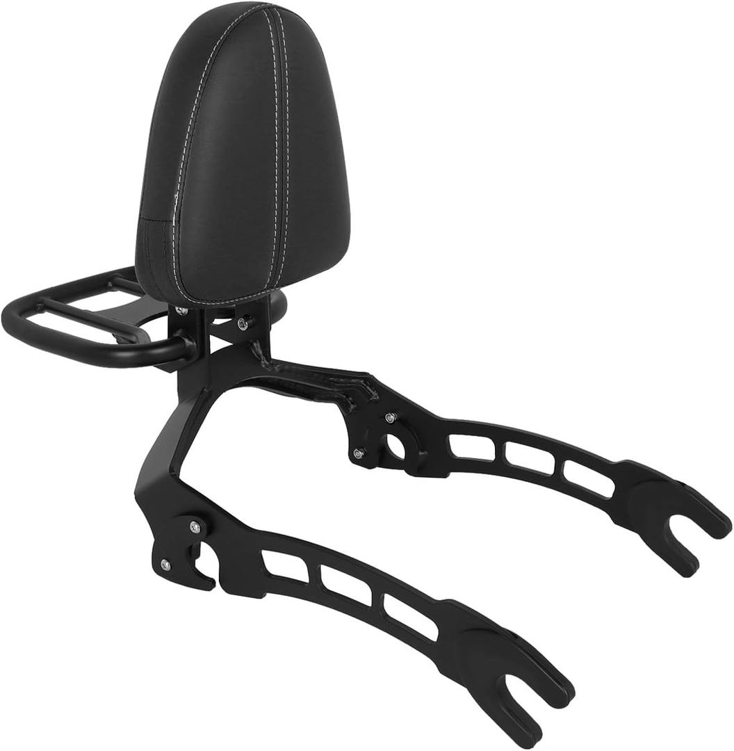 Motorcycle Upright Sissy Bar Backrest Passenger Seat Replacement for Indian Scout 2015-2024 Scout Sixty 2016-2024 Scout ABS 2019-2020 Detachable Backrest Luggage Rack