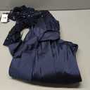 Adrianna Papell Women's Beaded Mesh and Taffeta Gown (4, Navy)