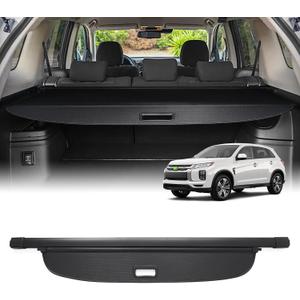 Powerty Retractable Cargo Cover for Mitsubishi Outlander 2013-2019 (Manual Liftgate), Canvas Trunk Cover Privacy Screen Rear Security Shade for Outlander Accessories(Not for Electric Liftgate)