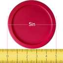 Replacement Lids fits Pyrex 2-Cup Glass Food Storage Container Bowls, 5-Inch Plastic Round Lids Covers for Pyrex 7200-PC, Airtight & Leakproof (10-Pack, Red)