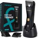 PRITECH Manscape Body Hair Trimmer for Men - Waterproof Pubic Hair Ball Trimmer, Ceramic Blade Electric Body Shavers for Men with USB-C Charging, Wet & Dry Use & Nick-Free Razor, Sensitive Skin Safe